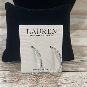 Lauren Ralph Lauren Twisted Silver Earrings Retails $58